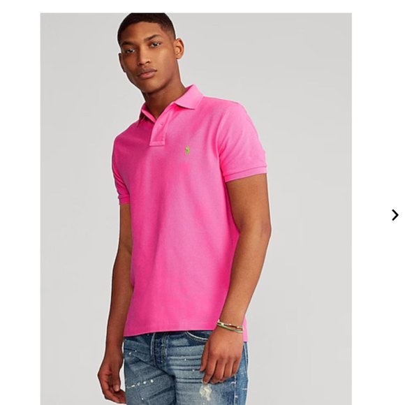 POLO by RALPH LAUREN Men's Pink Polo Knit Shirt size XL - Picture 1 of 5